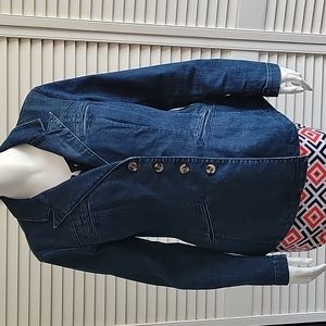 Coldwater Creek Womans Sz. 8 Fitted Denim Jacket Button Down